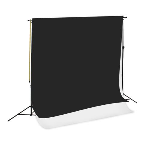 Système de fond Falcon Eyes spk-2 incl. 2 rouleaux noir et blanc 1,35x11 m