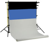 Falcon Eyes Background Spk-3 incl. 3 rouleaux de SW blanc bleu 1,35x11 m