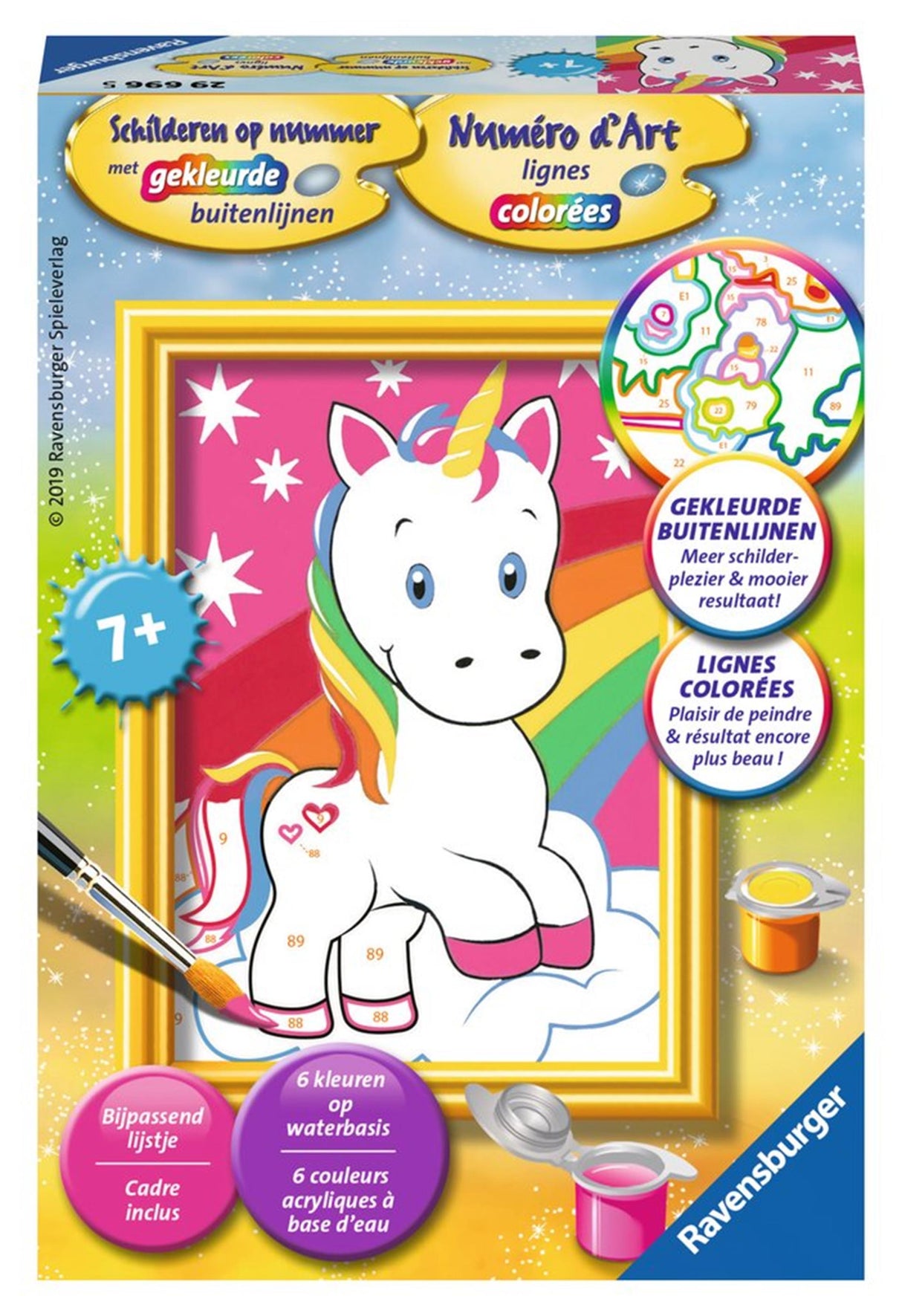 Ravensburger peinture par numéro licorne mignonne - paquet de loisirs