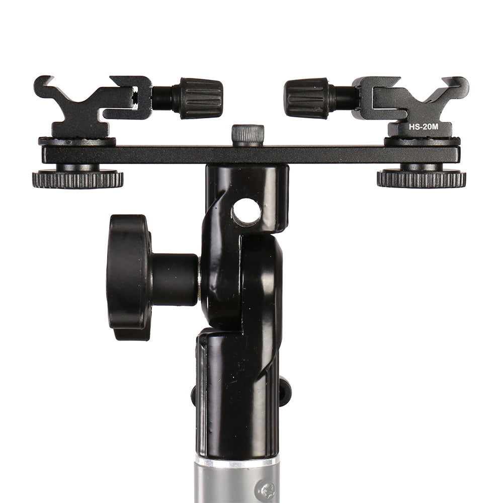 Falcon Eyes Twin Mount Bracket Inclinant + 2 x Flash Shoe CLD-14A