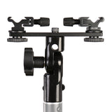 Falcon Eyes Twin Mount Bracket Inclinant + 2 x Flash Shoe CLD-14A