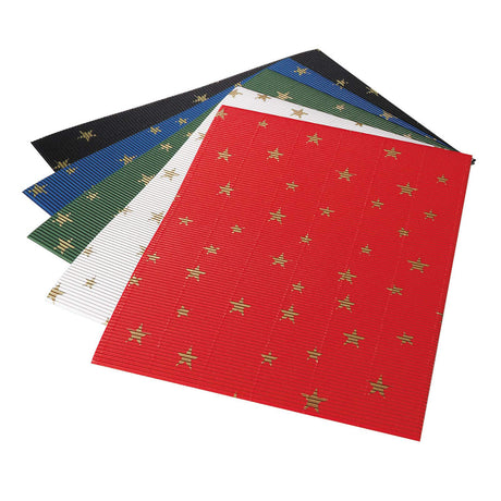 Folia • étoiles en carton ondulé 25x35cm 10pcs