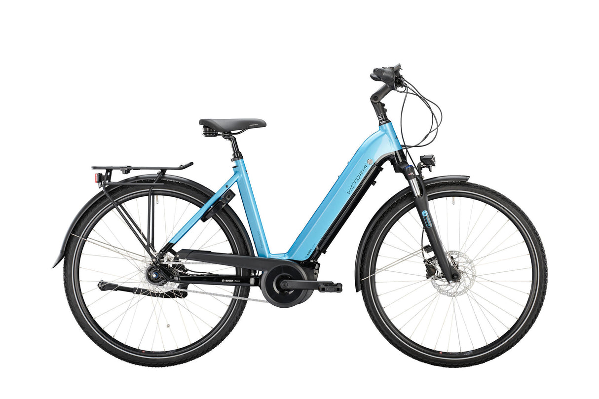 Vélo de trekking électrique Victoria etrekking 11.3 mod. 22 victoires en vélo électrique. e-pull. 11.3 28 46 vague 7sp bleu aqua