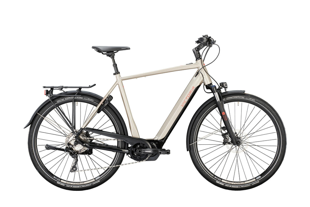 Vélo de trekking électrique Victoria etouring 12.8 mod. 22 victoires en vélo électrique. visite électronique. 12,8 28 55 diam. 10sp gris