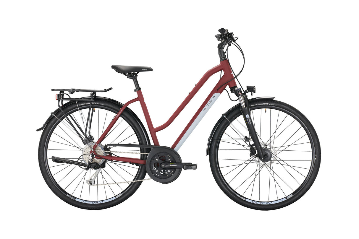 Vélo de trekking Victoria 6.7 mod. 22 vélo vict.trekking 6,7 28 46 escaliers. 27sp rouge mat
