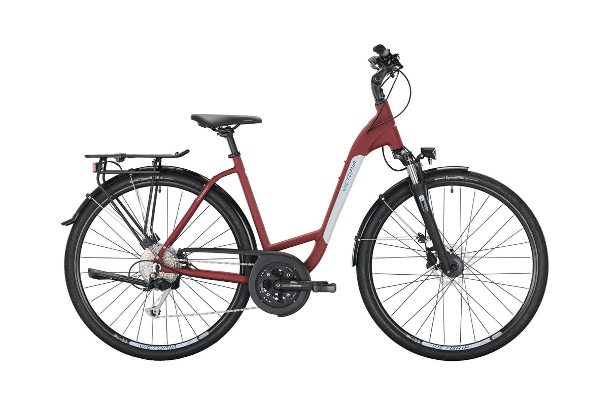 Vélo de trekking Victoria 6.7 mod. 22 randonnées à vélo. 6.7 28 56 28 56 vague 27sp rouge mat