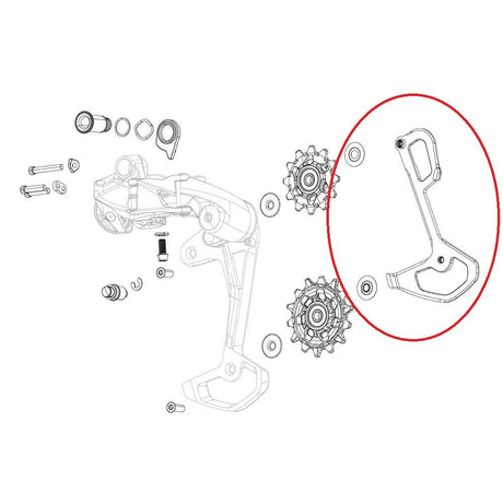 Sram derad rouge axe e1 xplr cage noir