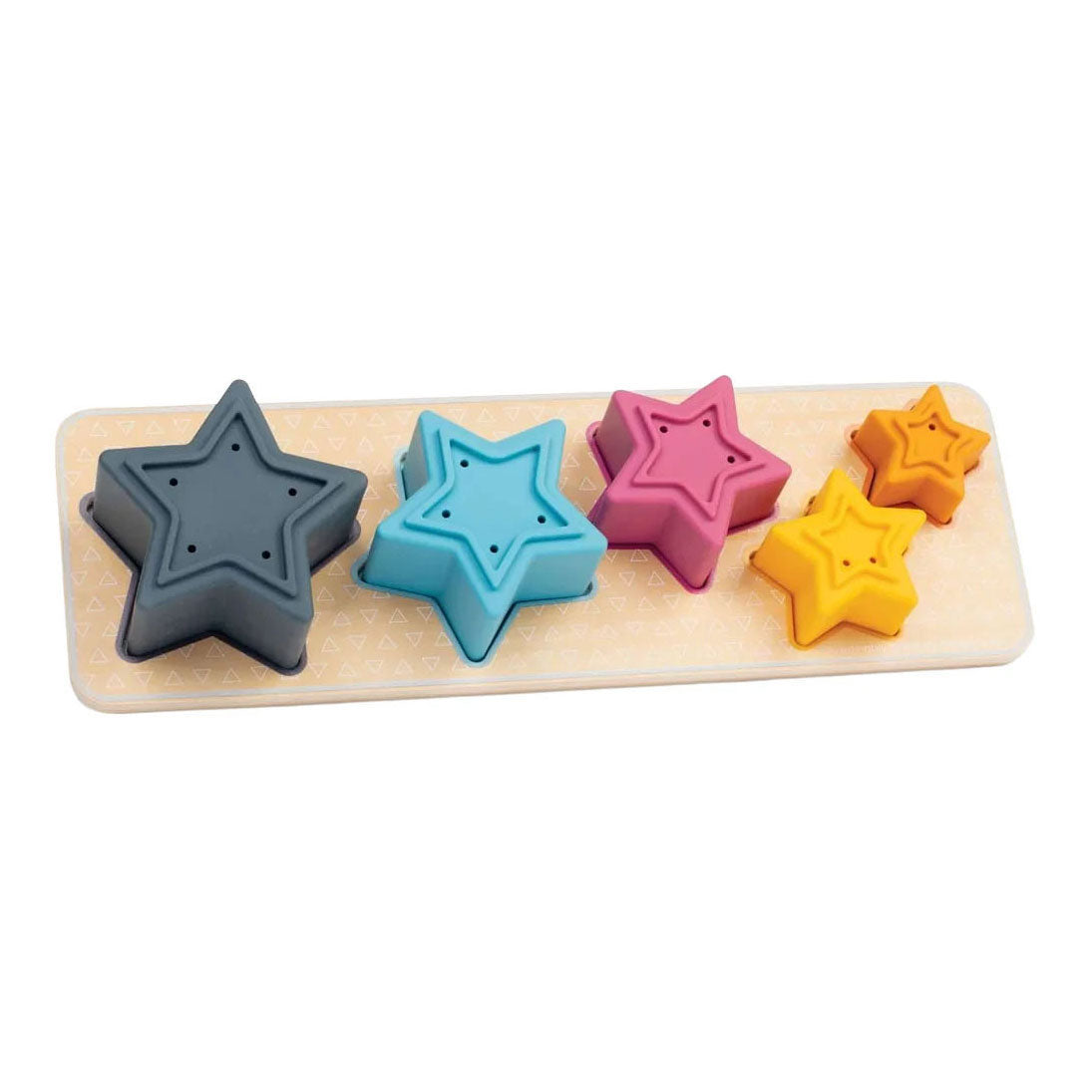 Bigjigs puzzle en forme d'étoiles en bois - 5 pcs.