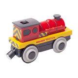 Train Bigjigs - la puissante locomotive rouge - électrique - alimenté par batterie