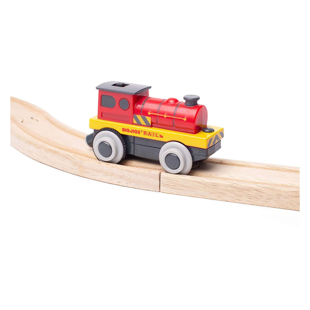 Train Bigjigs - la puissante locomotive rouge - électrique - alimenté par batterie