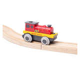 Train Bigjigs - la puissante locomotive rouge - électrique - alimenté par batterie