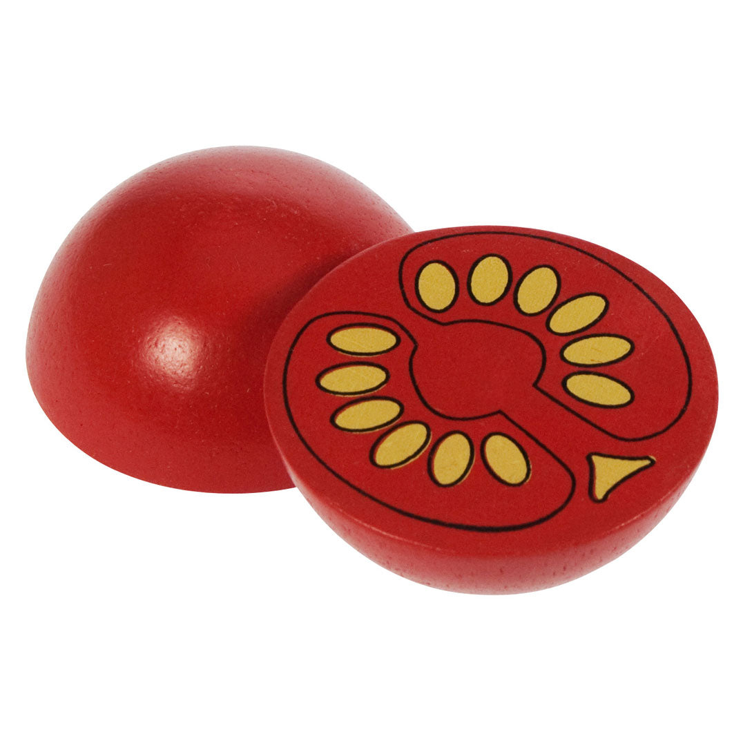 Bigjigs wooden half tomato, per piece