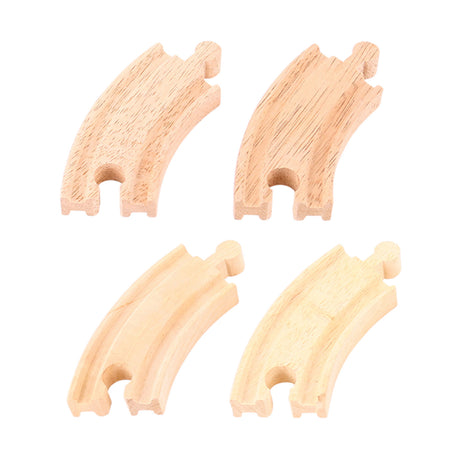 Bigjigs rail voie ferrée en bois courbes 4 pièces