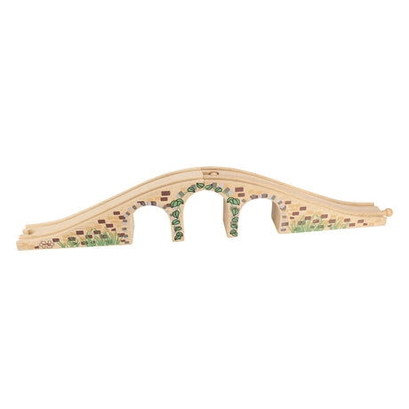 Bigjigs Rails en bois - pont avec 3 arches