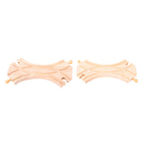 Bigjigs Rails en bois - à 2 côtés à gauche sur la scission droite
