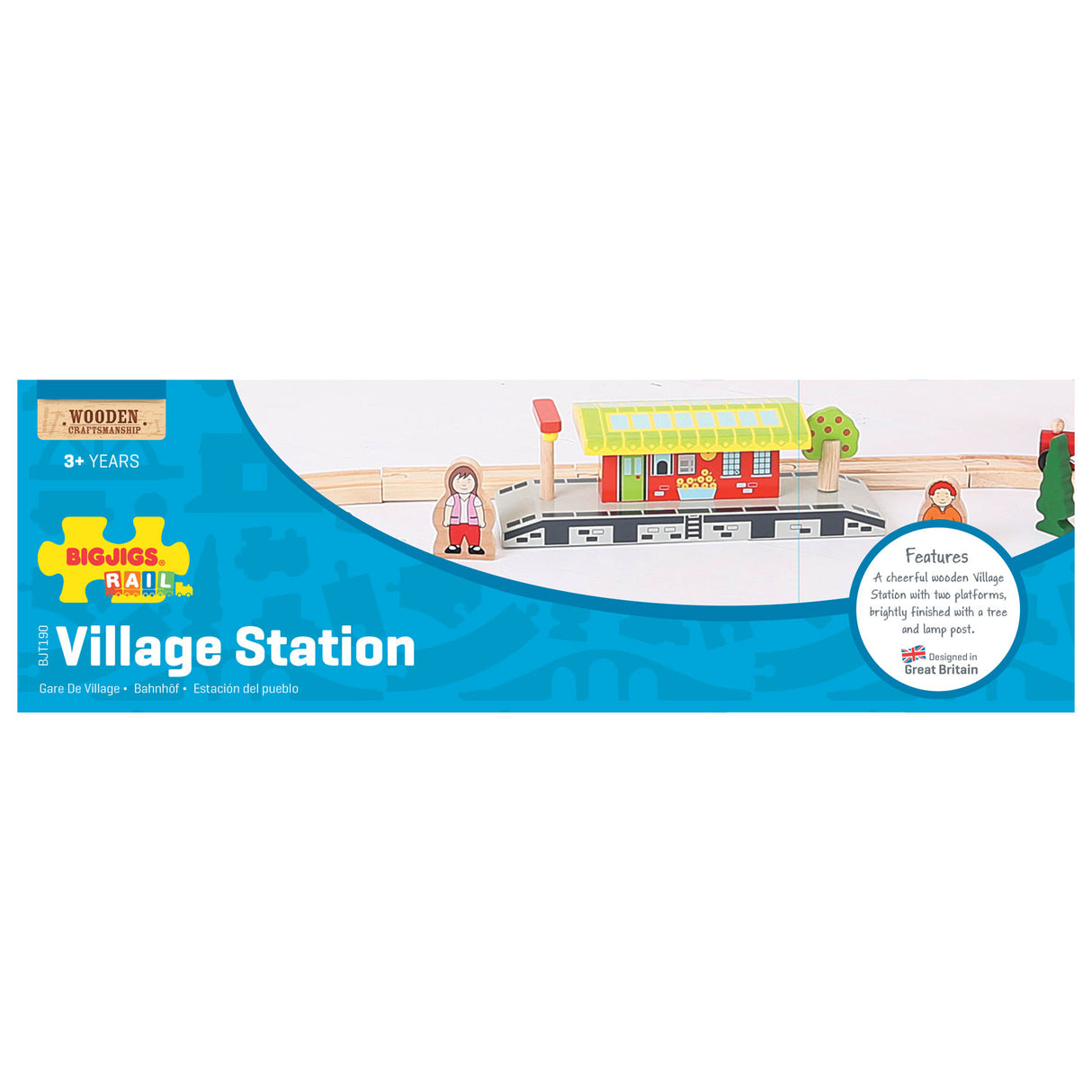 Bigjigs Rails en bois - Station de village