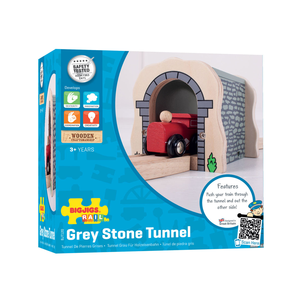 Rails Bigjigs - tunnel gris