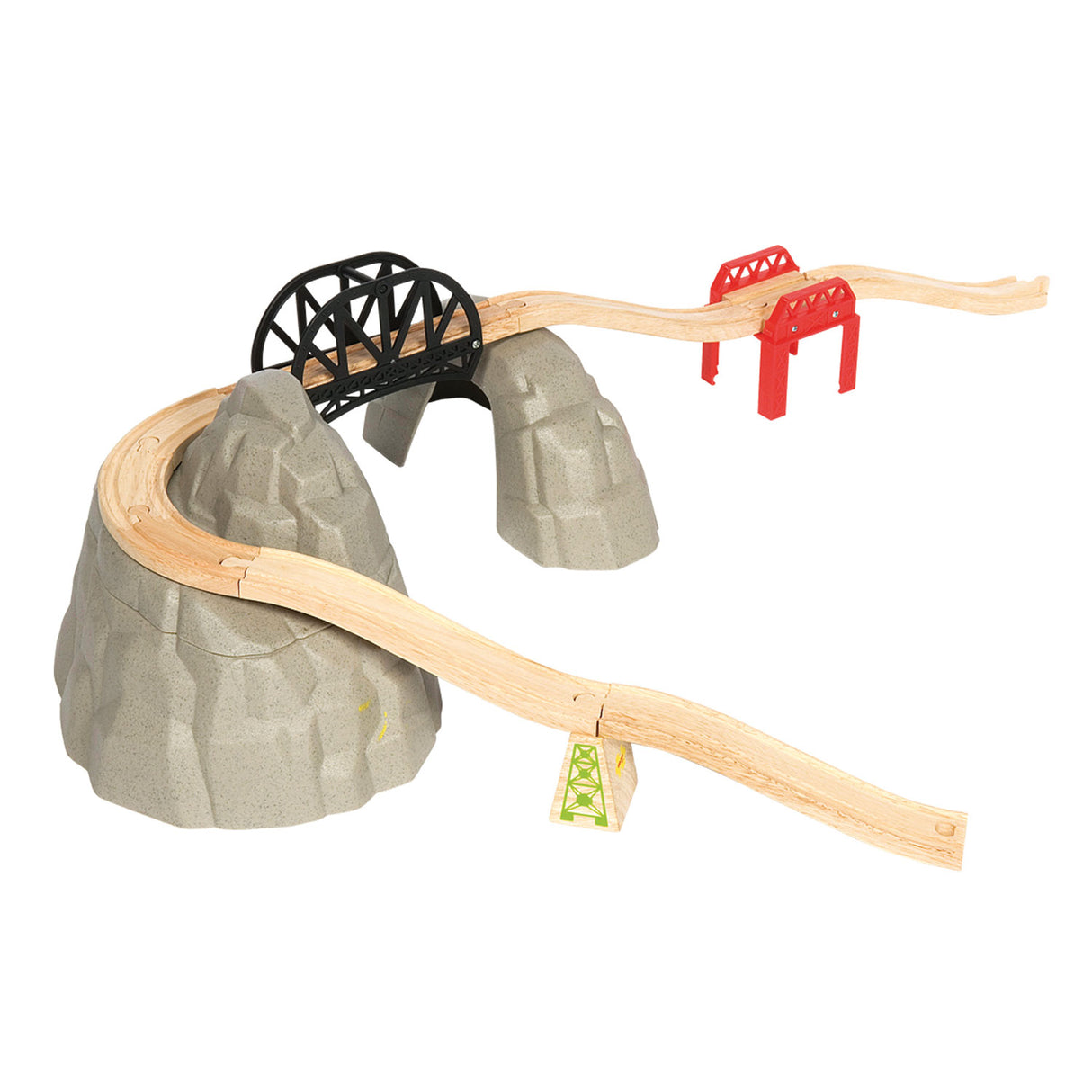 Rails en bois Bigjigs - montagne, rails et petite montagne