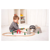 Rails en bois Bigjigs - montagne, rails et petite montagne