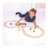 Bigjigs Ensemble de train en bois, 26dlg.