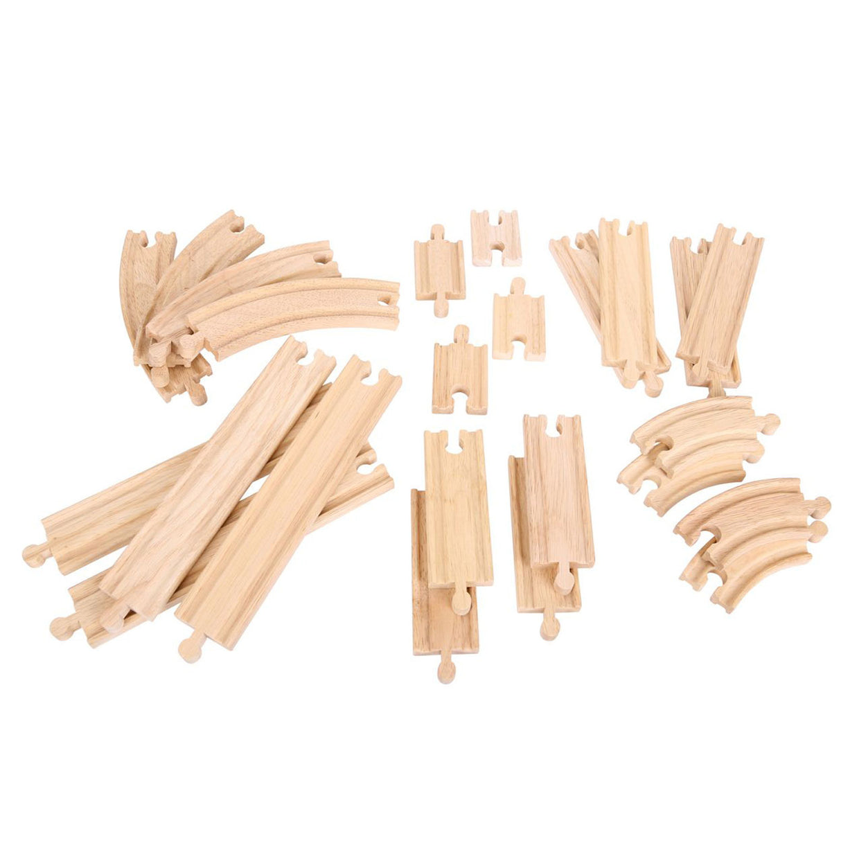 Bigjigs Holzerweiterung Set Rails und Bends, 24dlg.