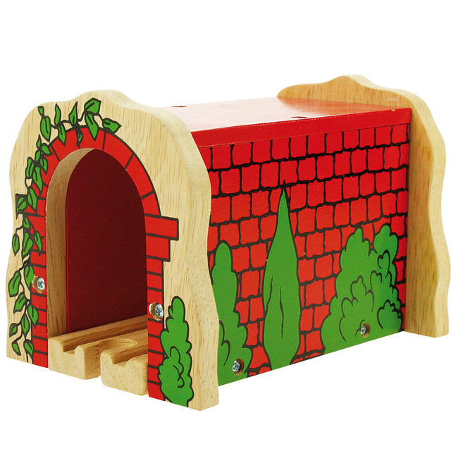 Bigjijgs bigjigs rails en bois - tunnel rouge