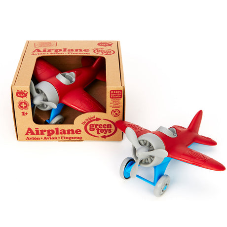 Avion jouets vert - rouge