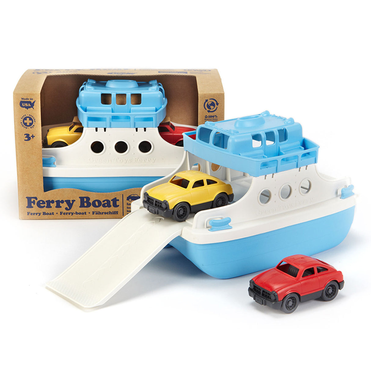 Toys Green Toys Green Pont avec voitures ferry avec des voitures