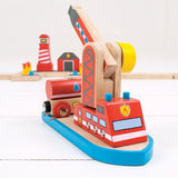 Rails en bois Bigjigs - caserne de pompiers