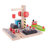 Bigjigs Wooden Rails Charging Station Coal