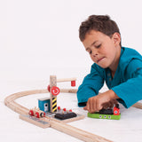 Rails en bois Bigjigs - station de chargement de charbon