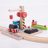 Rails en bois Bigjigs - station de chargement de charbon