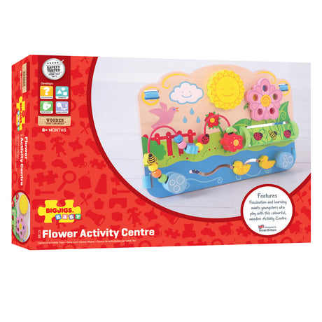 Panneau d'activité en bois Bigjigs - fleur