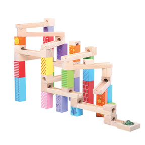 Piste de billes en bois Bigjigs - - 53 pièces