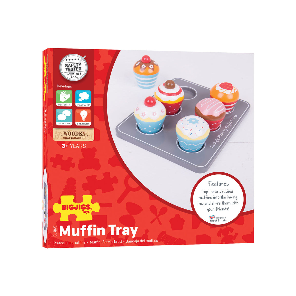 Ensemble à muffins en bois Bigjigs