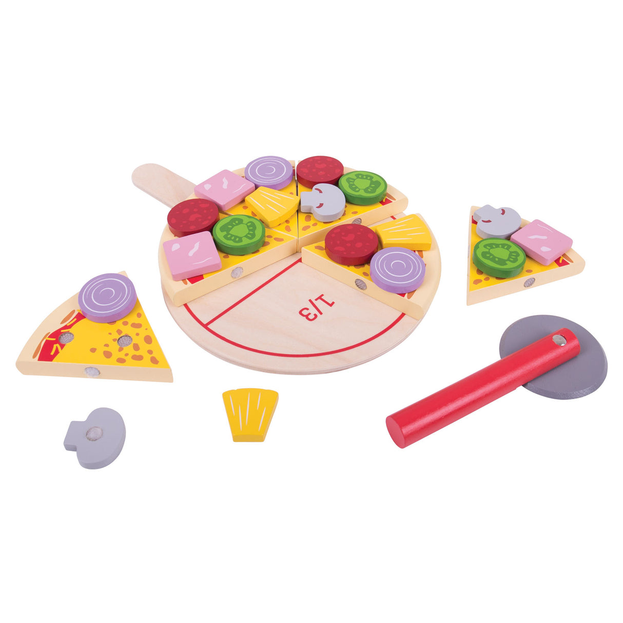 Nourriture jouet Bigjigs - découpe de pizza