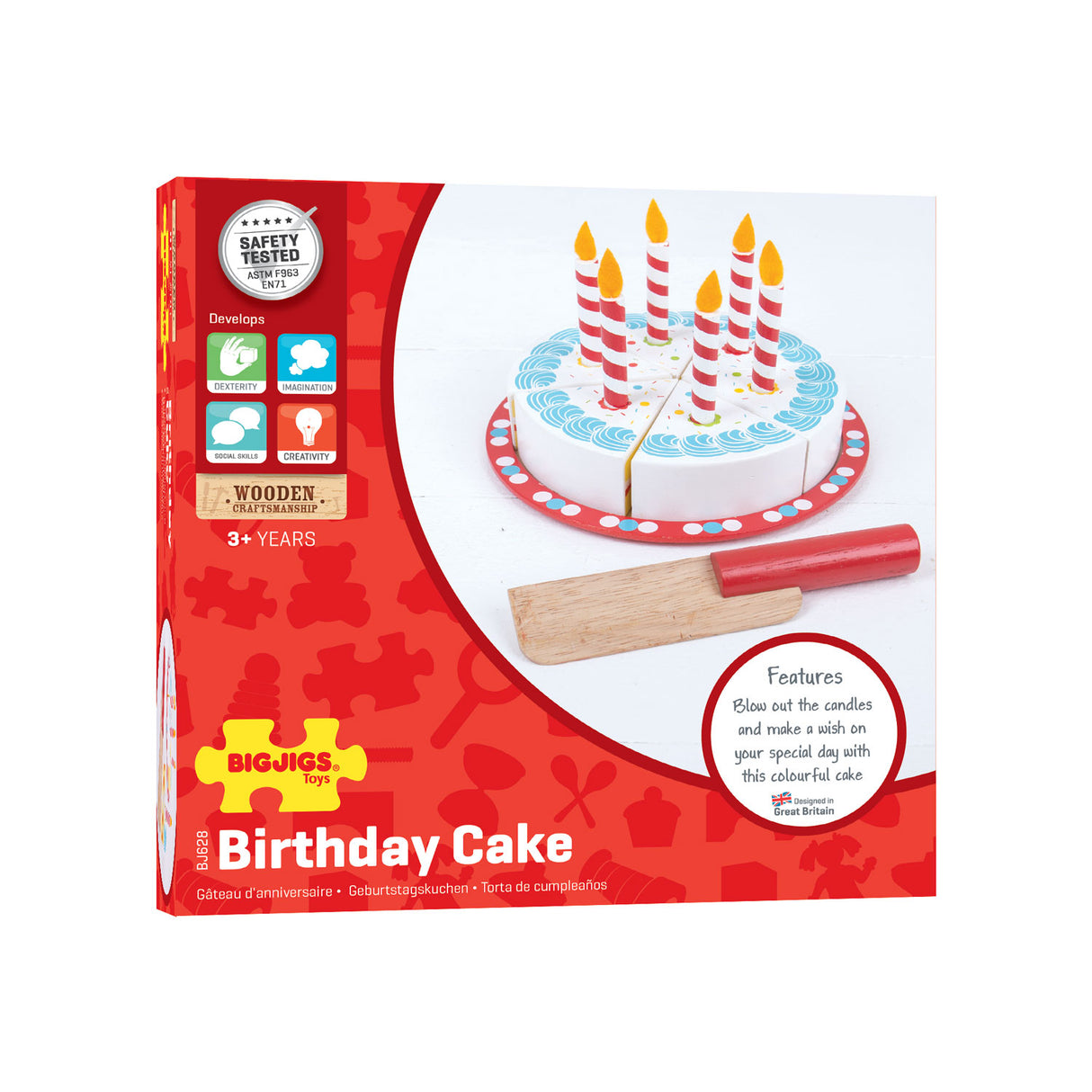 Gâteau d'anniversaire en bois Bigjigs