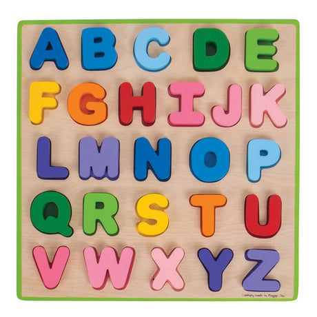 Puzzle alphabet en bois Bigjigs, 26 pièces.