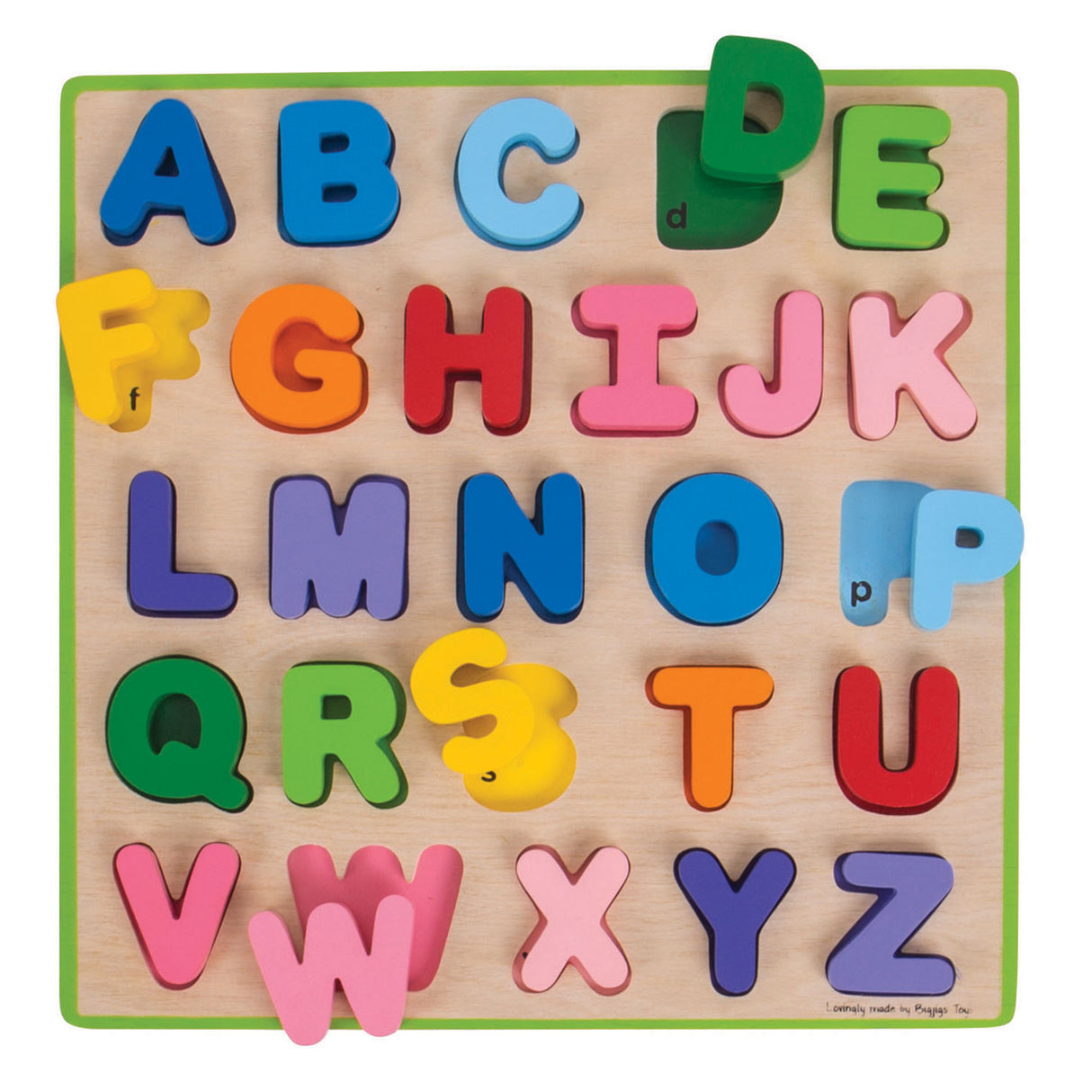 Bigjigs Holz Alphabet -Puzzle, 26st.