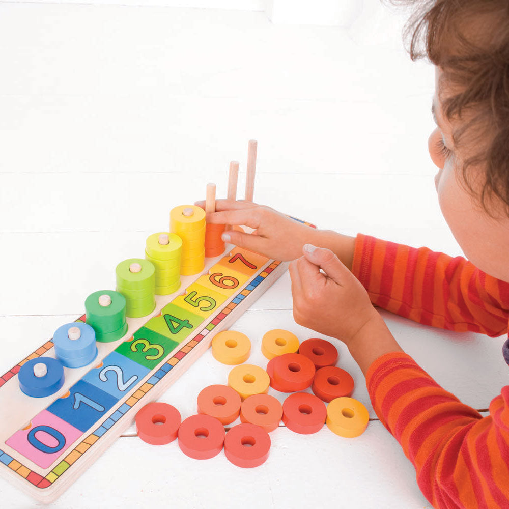 Jouets Bigjigs pour apprendre à compter le boulier - jouets verts