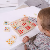Bigjigs jouets bigjigs numéros de puzzle d'apprentissage en bois, 18 pièces.