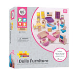 Meubles de maison de poupée Bigjigs - - bois - meubles de poupée - 26 pièces