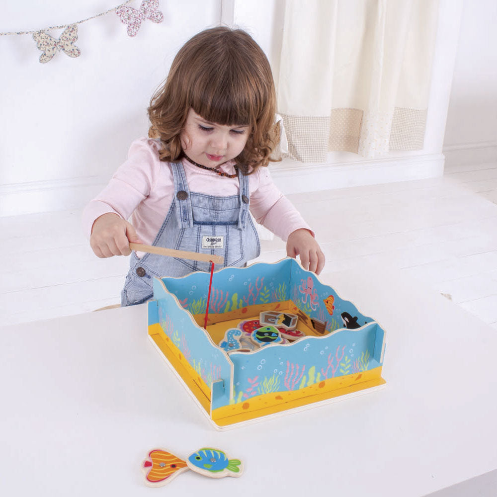 Bigjigs jeu de pêche en bois jeu de pêche jeu de pêche à la ligne grand
