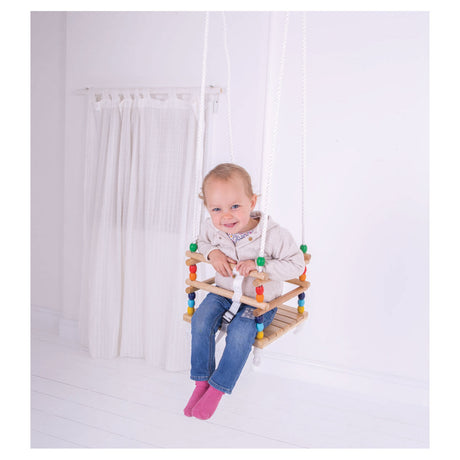 Balançoire en bois pour tout-petits Big Jigs - bigjigs - balançoire en bois