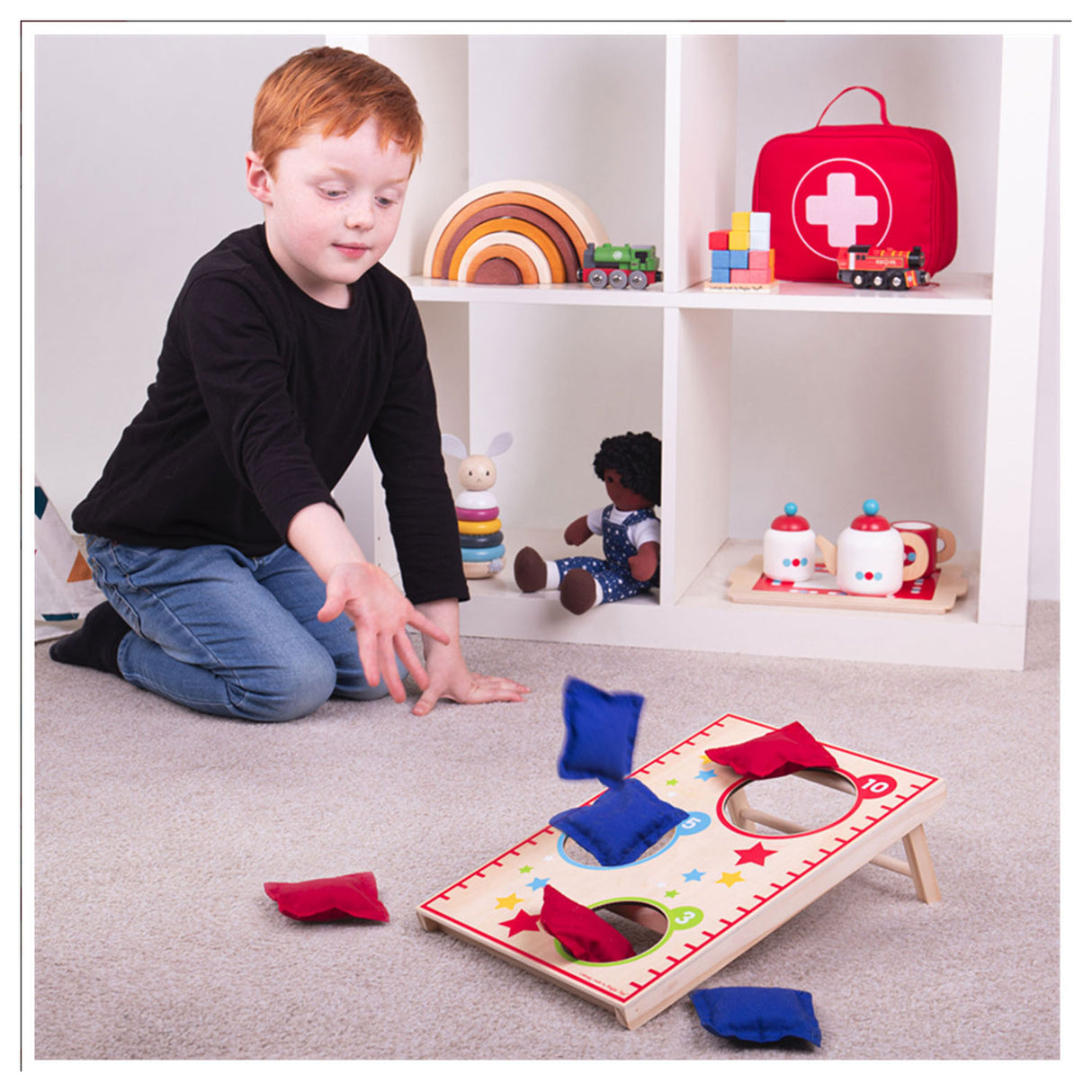 Bigjigs Wooden throwing play with bags