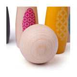 Jouets Simply Scandi Bigjigs - Jeu de quilles 'Animaux de la forêt' - Jouets en bois - Jeu de quilles en bois - 7 pièces