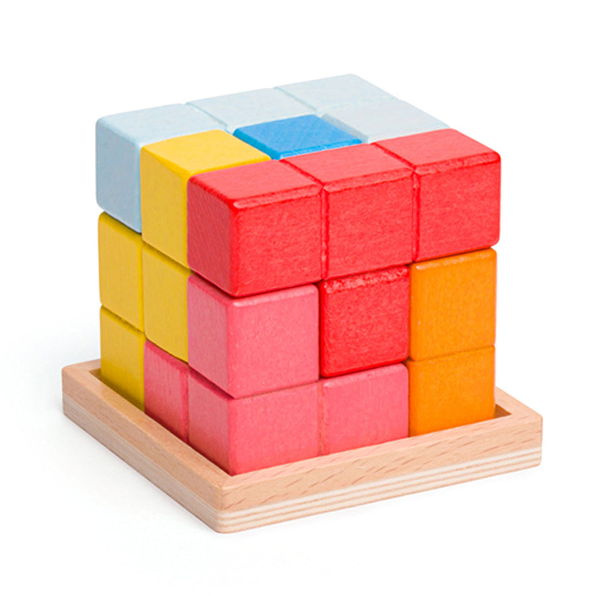 BigJigs drewniana lock-a-cube kubus puzzle