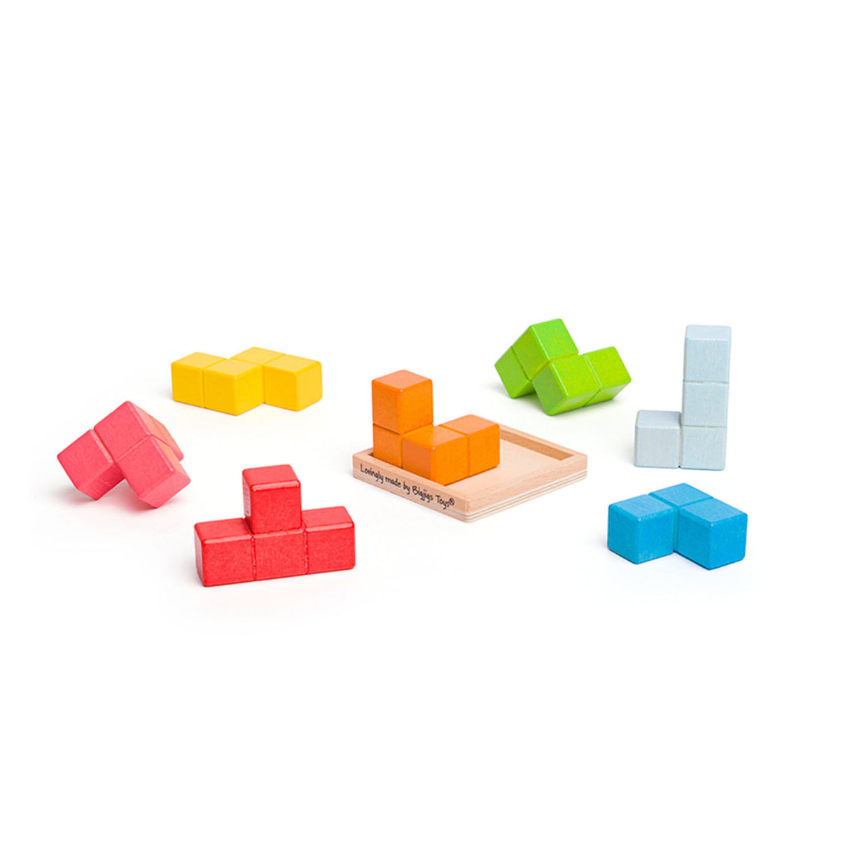 BigJigs drewniana lock-a-cube kubus puzzle