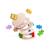 Bigjigs wooden stacking game teddy bears.