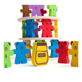 Bigjigs wooden stacking game teddy bears.